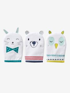 Coffret Cape De Bain + Gant De Toilette HYGGE Vertbaudet - En éponge Et Gaze De Coton, Imprimé Feuillage, Tailles 80x80 Ou 100x100 Cm