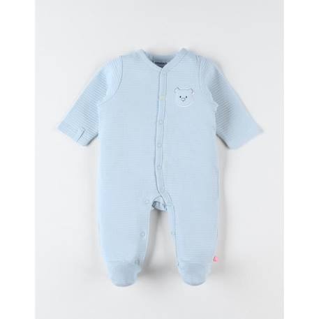 Pyjama dors-bien en jersey BIO BLANC+BLEU 5 - vertbaudet enfant 