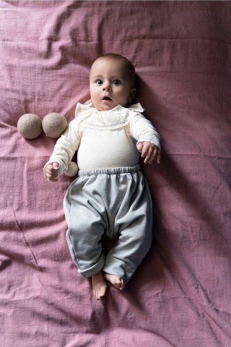 Pantalon bébé Baobab en molleton GRIS 2 - vertbaudet enfant 