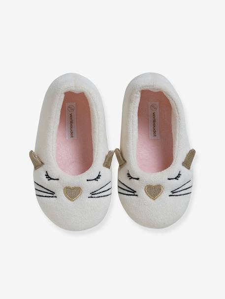 Chaussons ballerine intérieur velours enfant écru 2 - vertbaudet enfant 