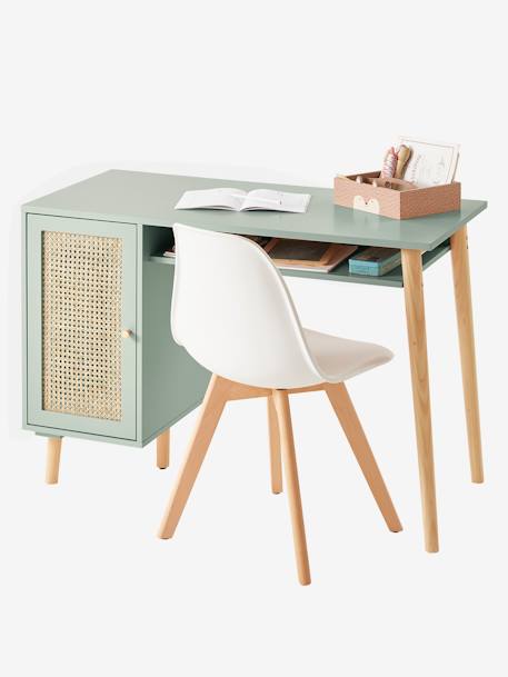 Bureau enfant cannage POESIE rose nude+vert 8 - vertbaudet enfant 