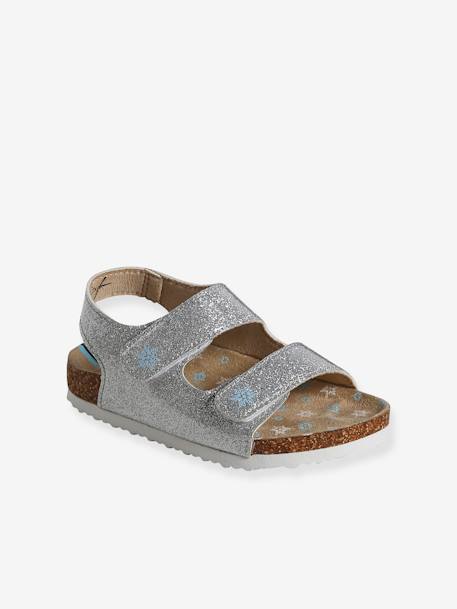 Sandales fille Disney La Reine des Neiges GRIS CLAIR METALLISE 1 - vertbaudet enfant 