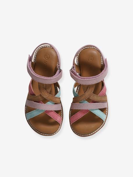 Sandales scratchées cuir enfant multicolore 4 - vertbaudet enfant 