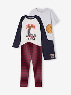 -Lot pyjama + pyjashort basket garçon