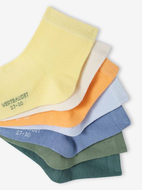 Lot de 7 paires de chaussettes unies colorées garçon bleu ciel 2 - vertbaudet enfant 