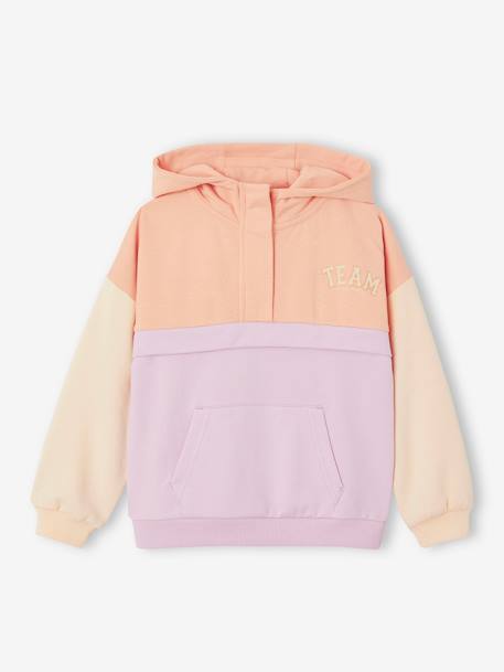 Tous nos sweats-Fille-Pull, gilet, sweat-Gilet-Sweat à capuche sport colorblock fille