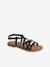 Sandales brides croisées cuir collection maternelle lot noir 1 - vertbaudet enfant 