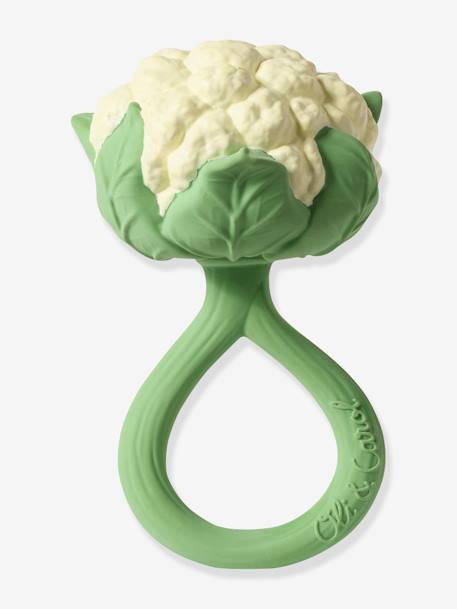 Hochet anneau de dentition Chou-fleur - blanc 4 - vertbaudet enfant 