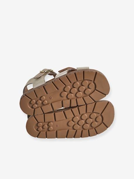 Sandales ouvertes cuir enfant collection maternelle or 5 - vertbaudet enfant 