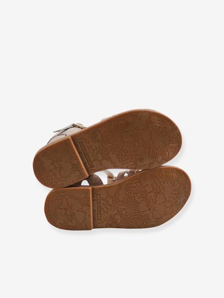 Sandales cuir enfant collection maternelle or 5 - vertbaudet enfant 