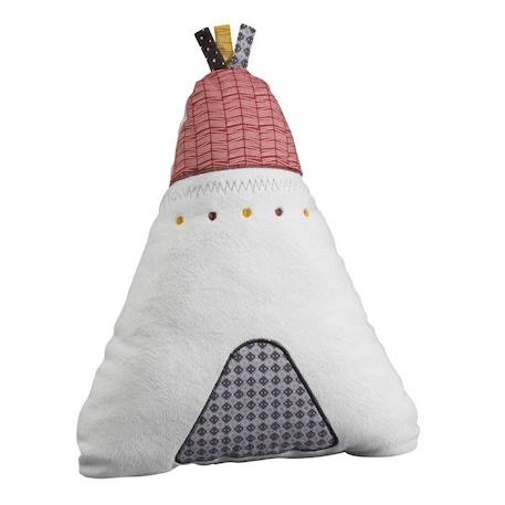 Coussin déco Tipi - Timouki - Blanc - Triangulaire - 27x22cm BLANC 1 - vertbaudet enfant 