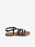 Sandales brides croisées cuir collection maternelle lot noir 2 - vertbaudet enfant 