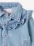 Veste volantée en denim bébé denim bleached 3 - vertbaudet enfant 