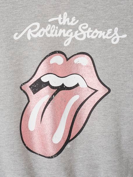 Sweat-shirt fille The Rolling Stones® gris chiné 3 - vertbaudet enfant 