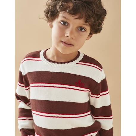 Pull tricot rayé BEIGE 2 - vertbaudet enfant 