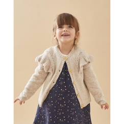 Cardigan tricot à volants  - vertbaudet enfant