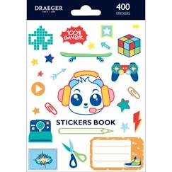 Jouet-Activités artistiques et musicales-Stickers Autocollants Thème Jeux - 400 Pièces - Draeger Paris