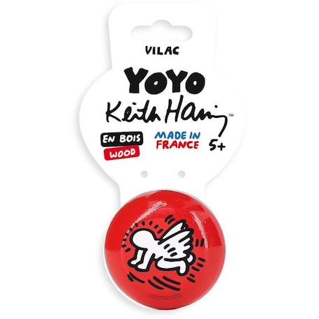 Yoyo en bois massif laqué - VILAC - Yoyo Angel Heart Keith Haring - Blanc - A partir de 6 ans BLANC 3 - vertbaudet enfant 