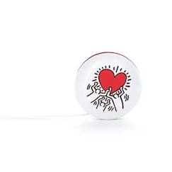 Jouet-Jeux de plein air-Jeux de jardin-Yoyo en bois massif laqué - VILAC - Yoyo Angel Heart Keith Haring - Blanc - A partir de 6 ans