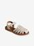 Sandales scratchées cuir enfant collection maternelle écru+or 2 - vertbaudet enfant 