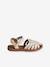 Sandales scratchées cuir enfant collection maternelle écru+or 3 - vertbaudet enfant 