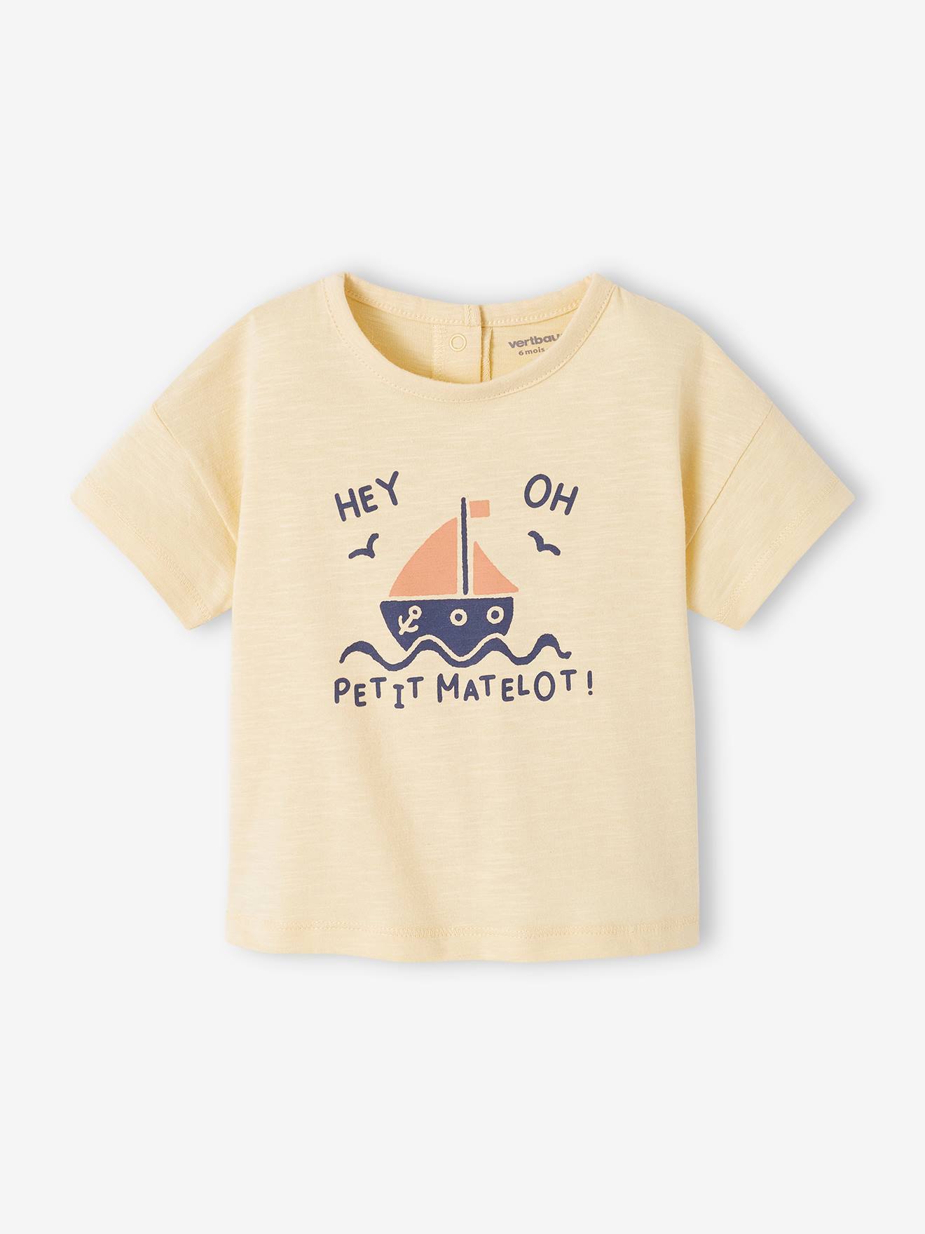 T-Shirt Colorblock Bébé Bio – 100% Coton Biologique, Manches Longues, Poche Poitrine, Pression Épaule - 9