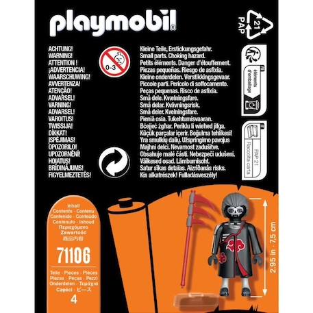PLAYMOBIL - 71106 - Hidan - Naruto Shippuden - Personnage de manga ninja avec accessoires NOIR 4 - vertbaudet enfant 