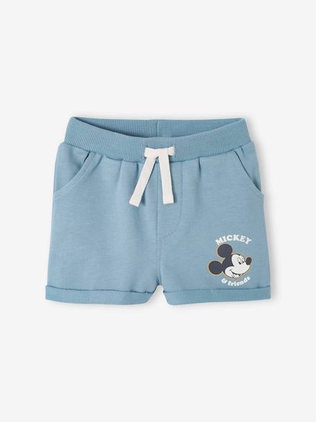 Short bébé garçon Disney® Mickey en molleton bleu ciel 1 - vertbaudet enfant 