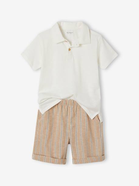 Garçon-Ensemble-Ensemble cérémonie polo et short garçon