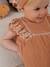 Ensemble brodé bébé : blouse + short + bandeau en gaze de coton caramel 2 - vertbaudet enfant 