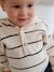 Pull à capuche bébé bleu jean+écru+tomette 4 - vertbaudet enfant 