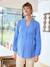 Blouse gaze de coton grossesse et allaitement bleu+écru 1 - vertbaudet enfant 