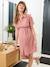 Robe-chemise courte gaze de coton grossesse et allaitement vieux rose 4 - vertbaudet enfant 