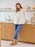 Blouse gaze de coton grossesse et allaitement bleu+écru 8 - vertbaudet enfant 