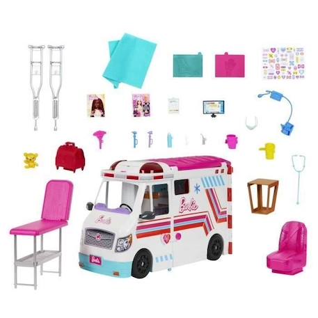 Barbie - Coffret Véhicule Médical avec ambulance et clinique - Poupée Mannequin - Barbie - HKT79 - POUPEE MANNEQUIN BARBIE BLANC 4 - vertbaudet enfant 