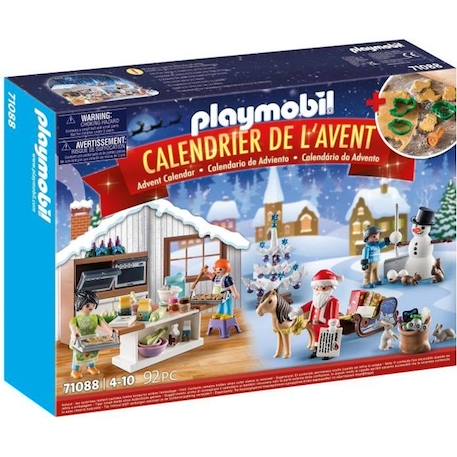 Calendrier de l'Avent PLAYMOBIL - Pâtisserie de Noël - 4 personnages et accessoires BLEU 1 - vertbaudet enfant 