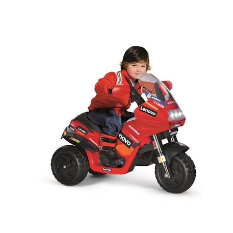 Véhicule électrique pour enfants - PEG PEREGO - Ducati Desmosedici Evo - Rouge - 3 roues - Batterie ROUGE 1 - vertbaudet enfant 