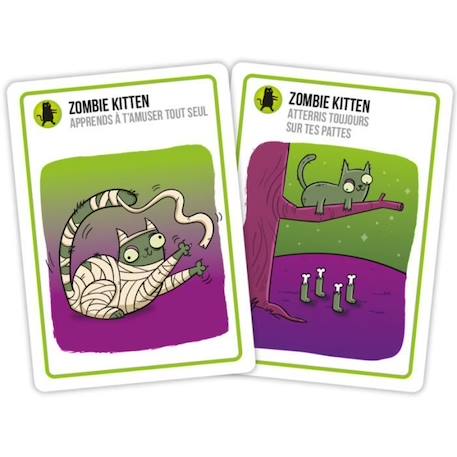 Jeux de société - Exploding Kittens - Zombie Kittens - Jeu de société en famille BLANC 2 - vertbaudet enfant 
