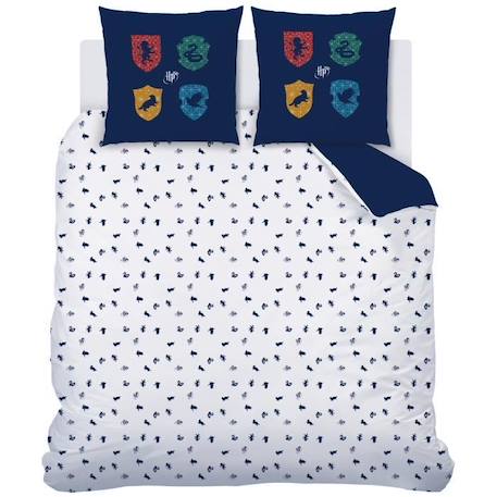 Housse de couette et taie d'oreiller 2 places 100% coton Harry Potter Blason 240x220 BLEU 4 - vertbaudet enfant 