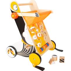 Jouet-Premier âge-Chariot de marche Toucan - SMALL FOOT - Jaune - Mixte - Avec klaxon, jeu à formes, labyrinthe coulissant