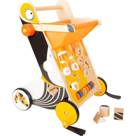 Chariot de marche Toucan - SMALL FOOT - Jaune - Mixte - Avec klaxon, jeu à formes, labyrinthe coulissant JAUNE 1 - vertbaudet enfant 
