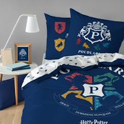 Linge de maison et décoration-Linge de lit enfant-Housse de couette et taie d'oreiller enfant 100% coton Harry Potter Blason 140x200