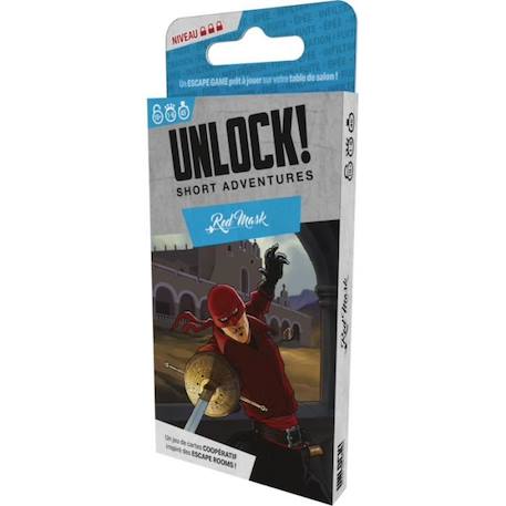 Jeu de société - AC-DÉCO - Unlock! - Short Adventures : Red Mask - Escape Game - 1 joueur ou plus - 30 min BLANC 3 - vertbaudet enfant 
