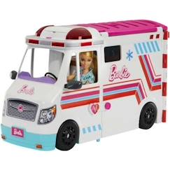 Jouet-Poupons et poupées-Poupées mannequins et accessoires-Barbie - Coffret Véhicule Médical avec ambulance et clinique - Poupée Mannequin - Barbie - HKT79 - POUPEE MANNEQUIN BARBIE