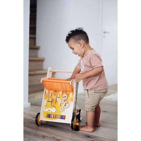 Chariot de marche Toucan - SMALL FOOT - Jaune - Mixte - Avec klaxon, jeu à formes, labyrinthe coulissant JAUNE 3 - vertbaudet enfant 