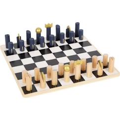 Jouet-Jeux de société-Jeux classiques et de réflexion-Small foot company - Échecs et Backgammon Gold Edition - LEGLER