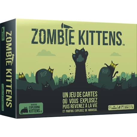 Jeux de société - Exploding Kittens - Zombie Kittens - Jeu de société en famille BLANC 1 - vertbaudet enfant 