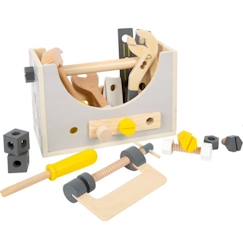 Jouet-Jeux d'imitation-Maison, bricolage et métiers-Boîte à outils 2 en 1 Miniwob - SMALL FOOT - Blanc - Mixte - A partir de 3 ans