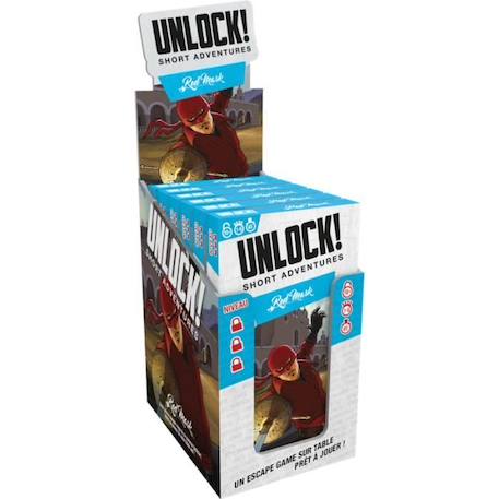 Jeu de société - AC-DÉCO - Unlock! - Short Adventures : Red Mask - Escape Game - 1 joueur ou plus - 30 min BLANC 2 - vertbaudet enfant 