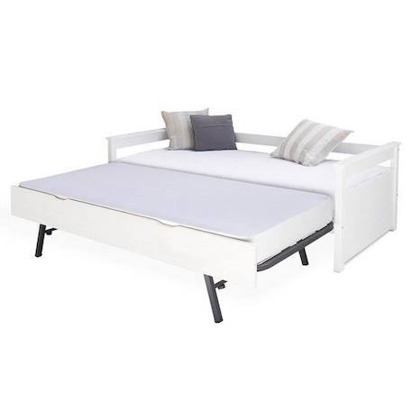 Pack Lit gigogne Izao avec matelas  Blanc 90x200 cm BLANC 4 - vertbaudet enfant 